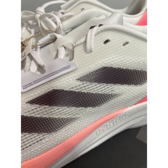 Adidas Duramo Speed M Mens Running Shoes 11.5 White&Pink Lightweight Mesh Upper - Picture 4 of 11